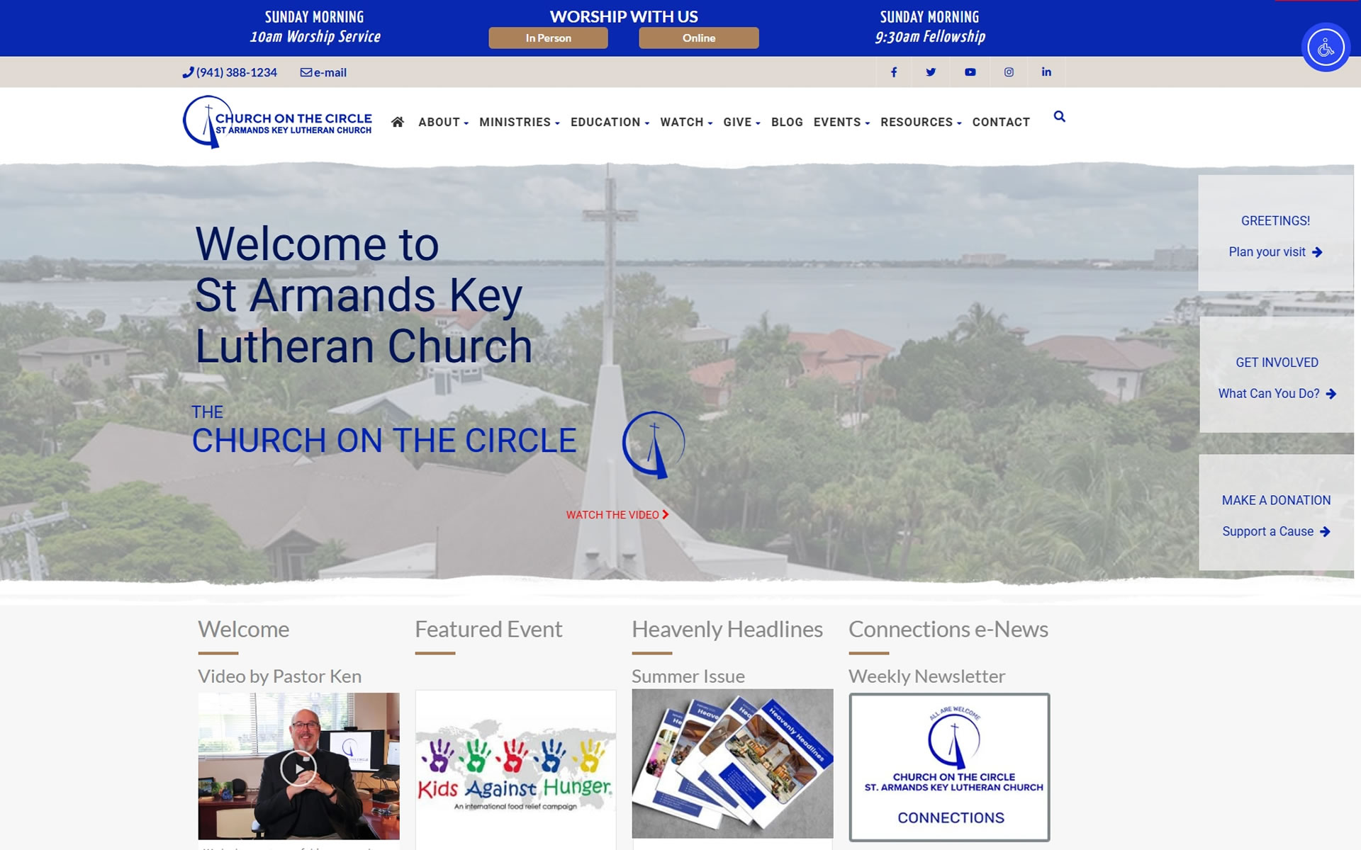 Non-for-profit organization web design exaample